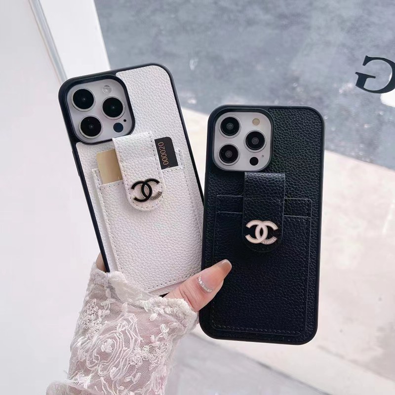 Chanel galaxy s24+luxury iphone 15 pro max case card wallet galaxy s23 plus ultra leather bag monogram cover