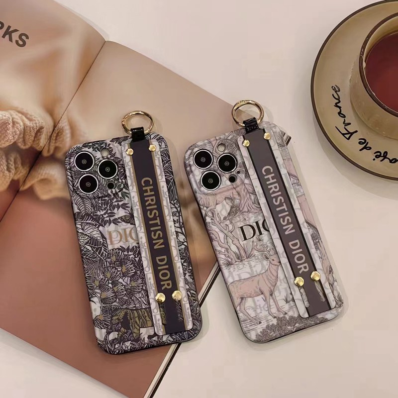 Dior luxury iphone 15 Pro Max handband stand ring monogram elegant cute case
