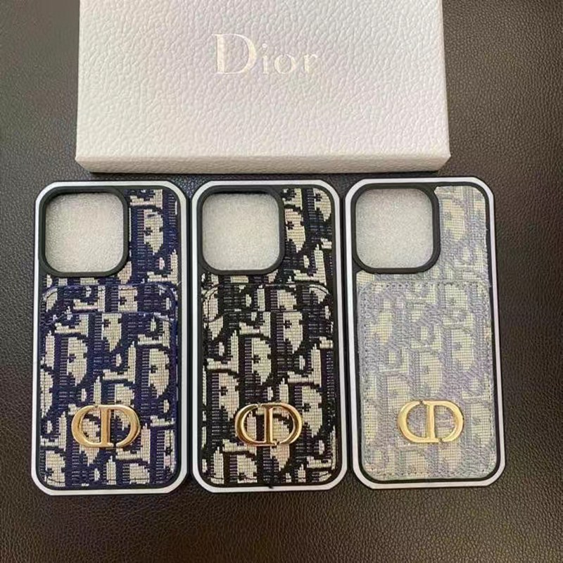 Dior iPhone13/14/15 Pro Max Wallet Flip CaseShockproof Protective Designer