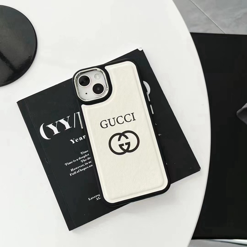 Gucci leather monogram luxury color case cute iphone 14 Pro Max se3 case