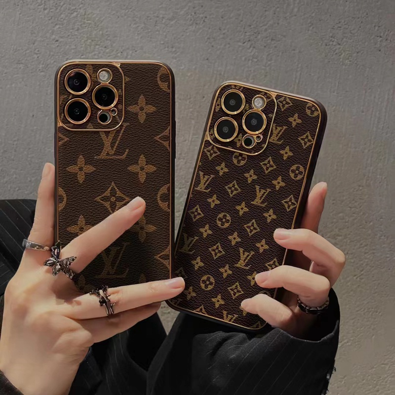 LV  iphone 14 pro max plating monogram luxury case modern cover women ladies men