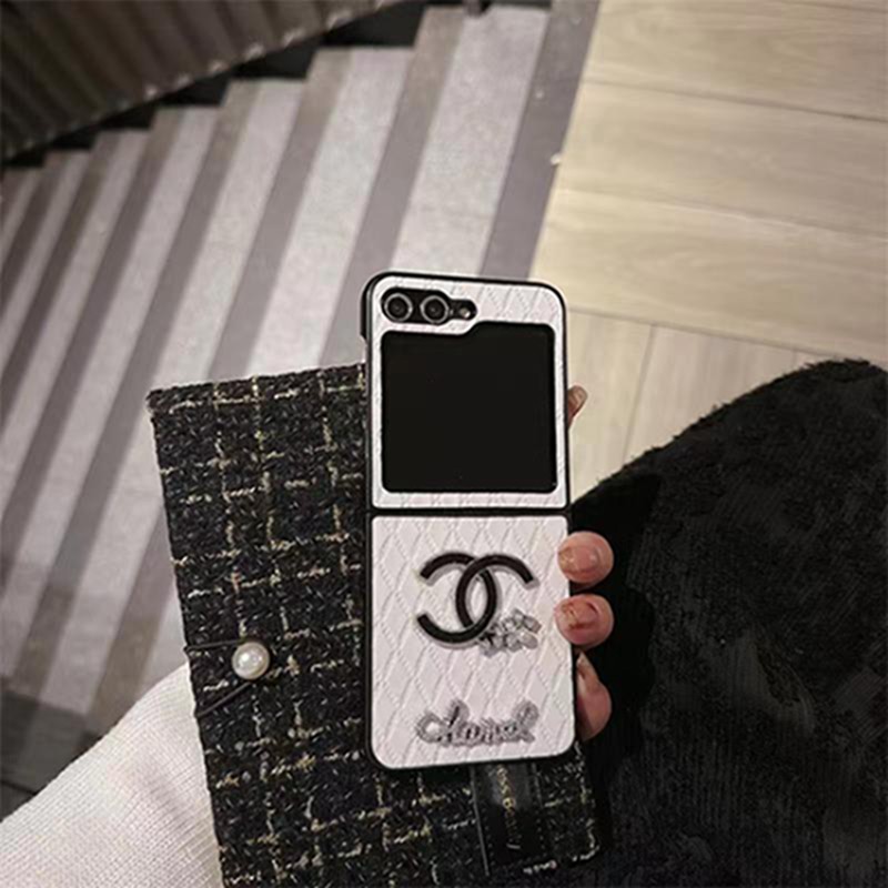 Chanel samsung z flip 5 4 fold4 3 Luxury designer samsung phone case