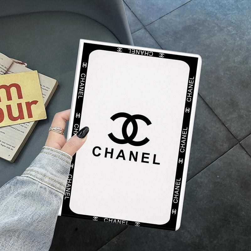 Chanel luxury fake ipad Case coque for iPad 10/9/8 / 7Rotating Smart Cover