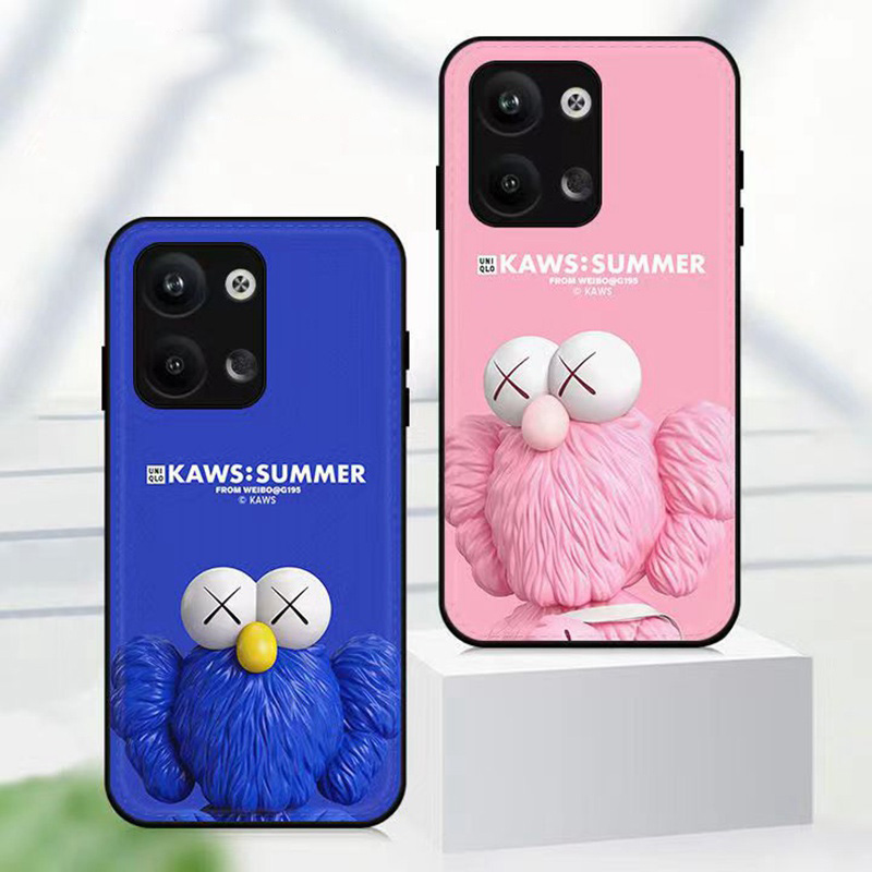 Kaws:Summer luxury monogram cute XX print brand case For iphone 14 Pro Max Plus