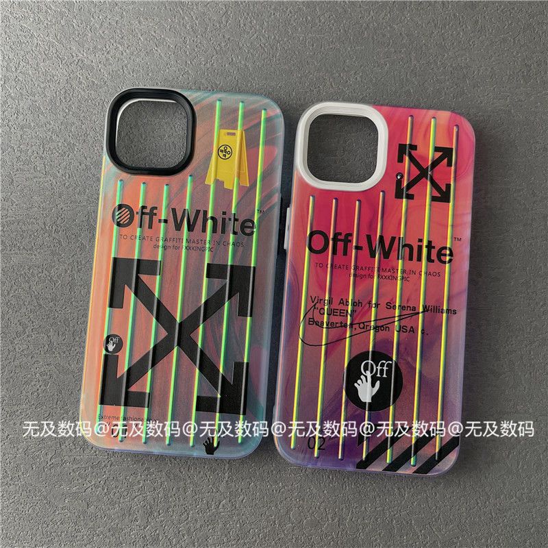 off-White nike iphone14 pro max 14 plus case luxury suitcase brand logo color style cover