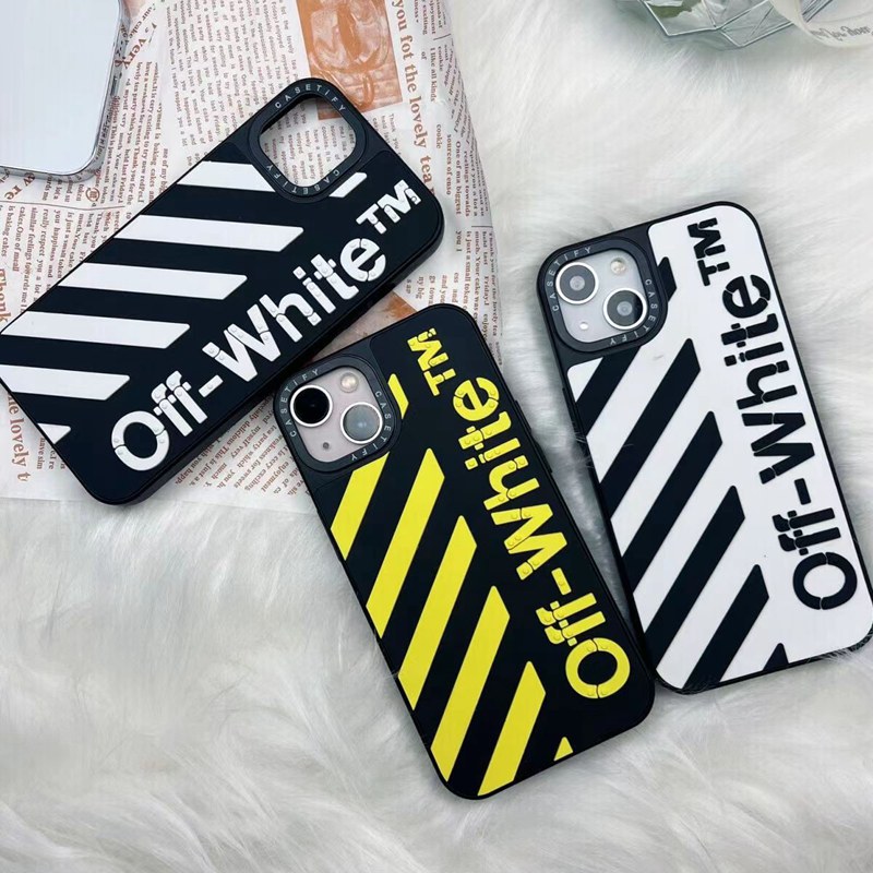 Off-White luxury iphone 15 pro max/15 ultra plus case monogram silicon modern style protection cover