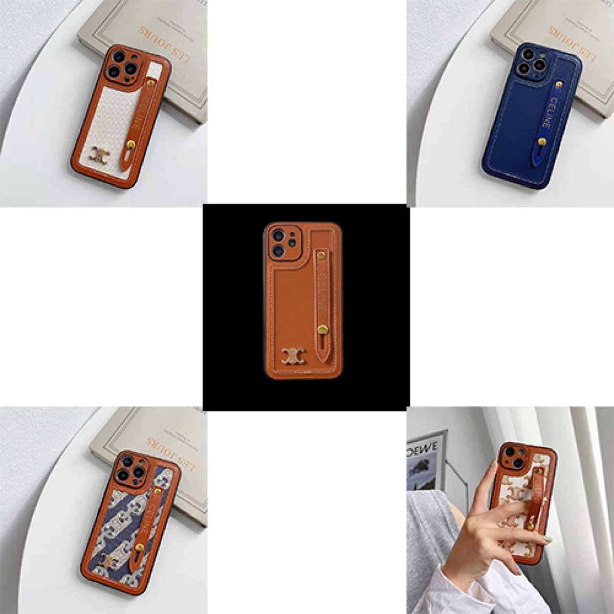 celine galaxy s23+ultra case luxury strap card bag iphone15pro max