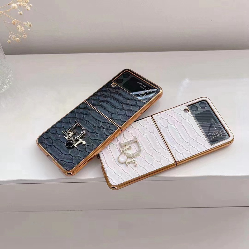 dior leather Galaxy Z Fold 4 Case Samsung Z flip 4 5G Case Shookproof Protection case