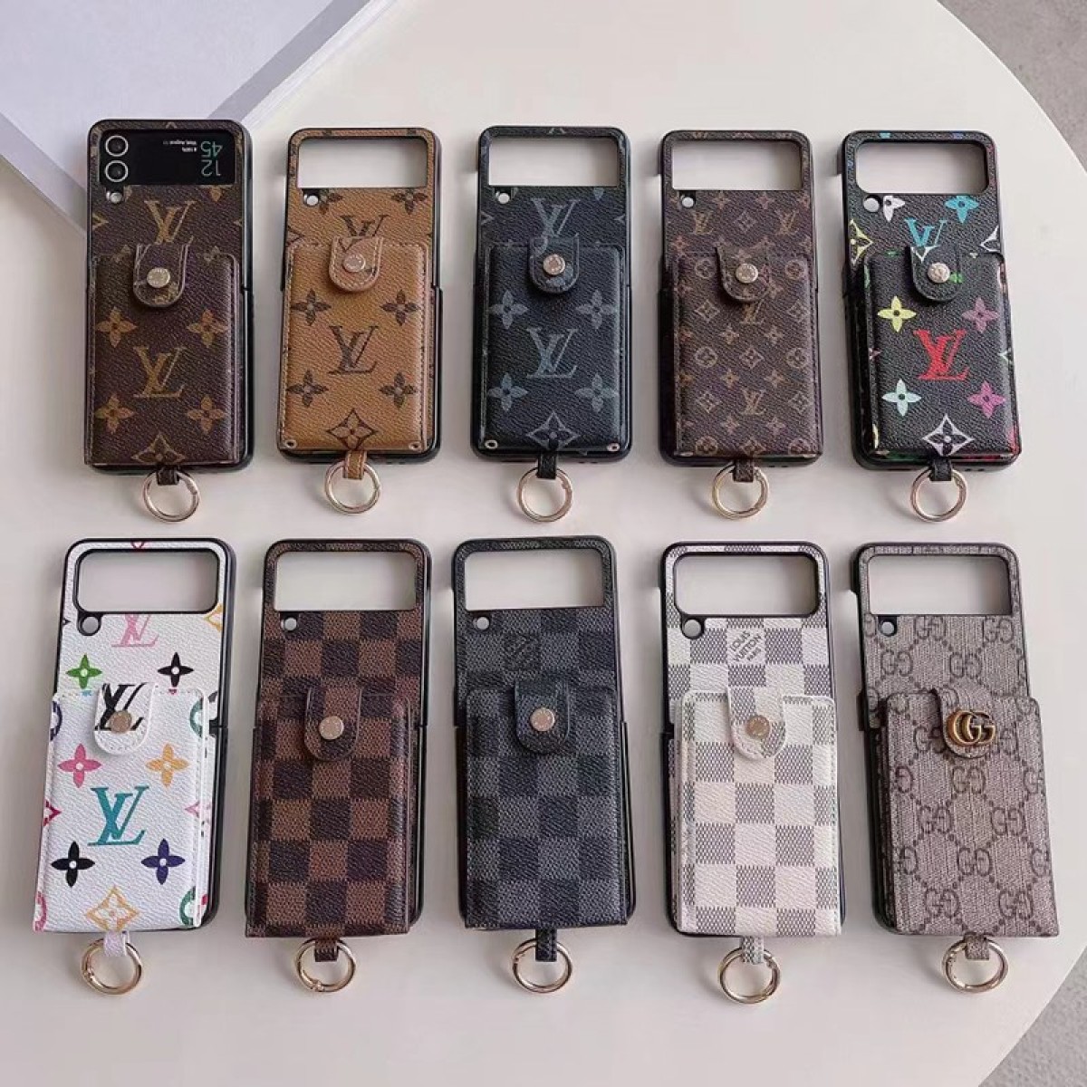 Louis Vuitton Cover Case For Samsung Galaxy Z Flip 5 - Z Flip 4 - Z Flip 3  /5