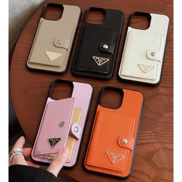prada Saffiano Iphone16 15 pro max plus Case Cover lady boy men leather card