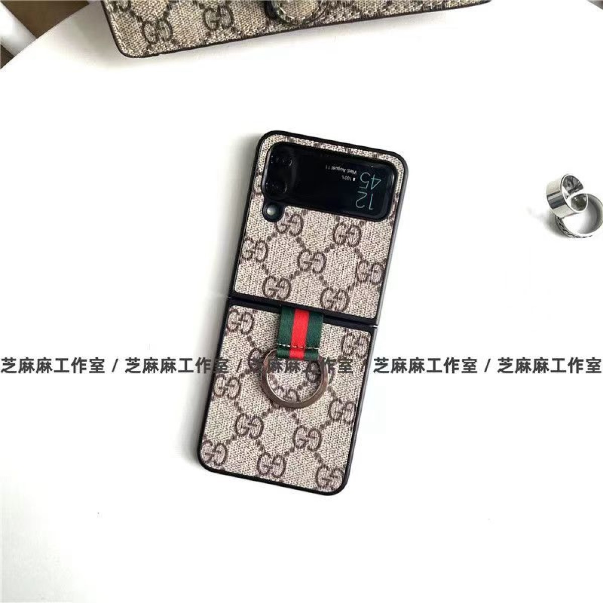 luxury lv gucci Galaxy s23 z fold 5 4 a54 5g case leather wallet card