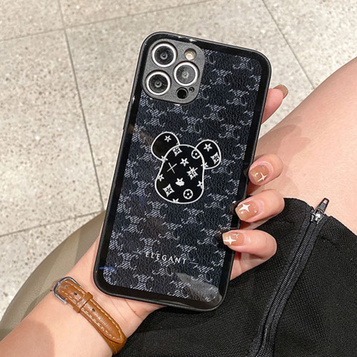 iphone 13 phone case kaws with louis vuitton