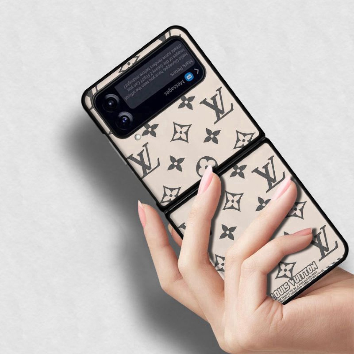 LOUIS VUITTON LV PATTERN LOGO HELLO KITTY Samsung Galaxy Z Flip 4 Case Cover