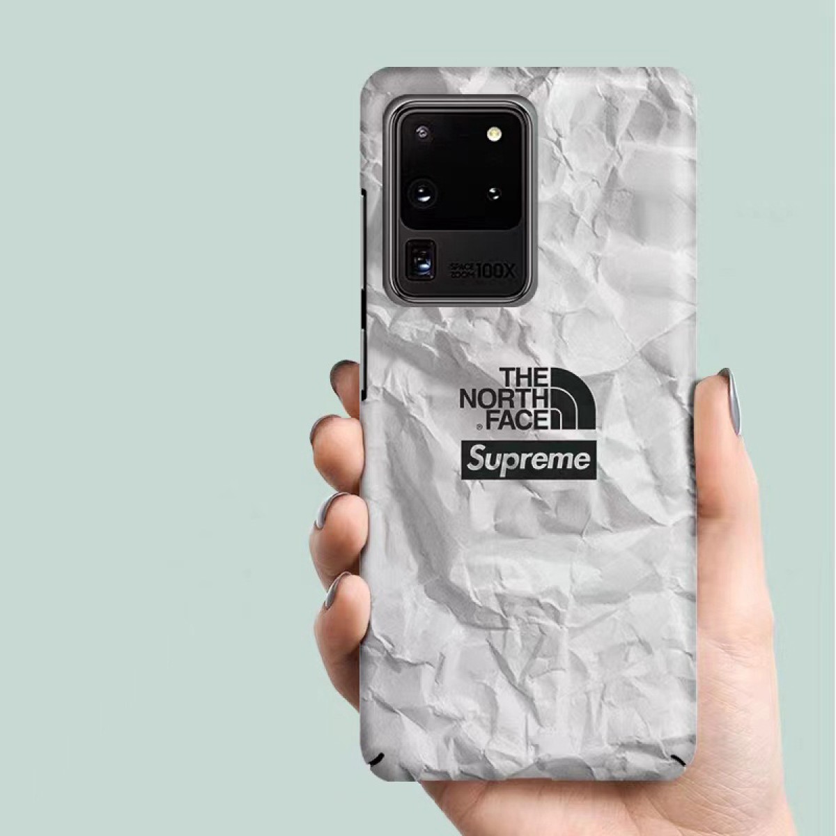 supreme the north face iphone15pro max plus galaxy s23+ultra case luxury  stone logo cover