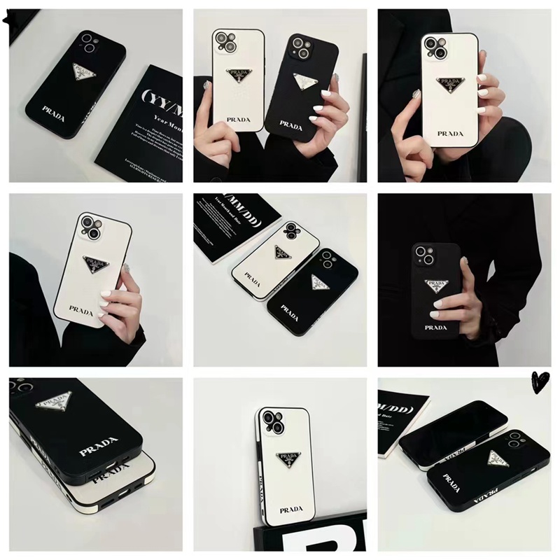 Prada luxury iphone 14/14 pro max/14plus case monogram brand cover