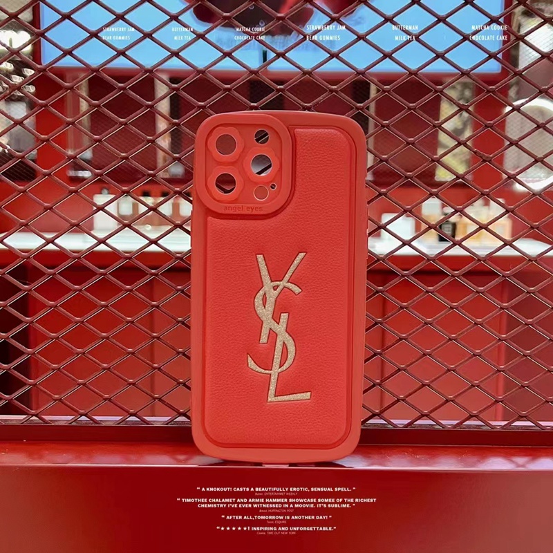YSL Chanel luxury monogram shine leather cute case For iphone 14 Pro Max cover 