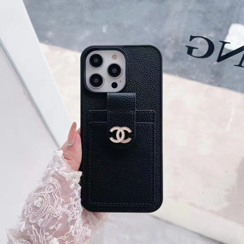 chanel iphone 15 pro ultra plus s23+ultra case luxury wallet card leather bag logo cover