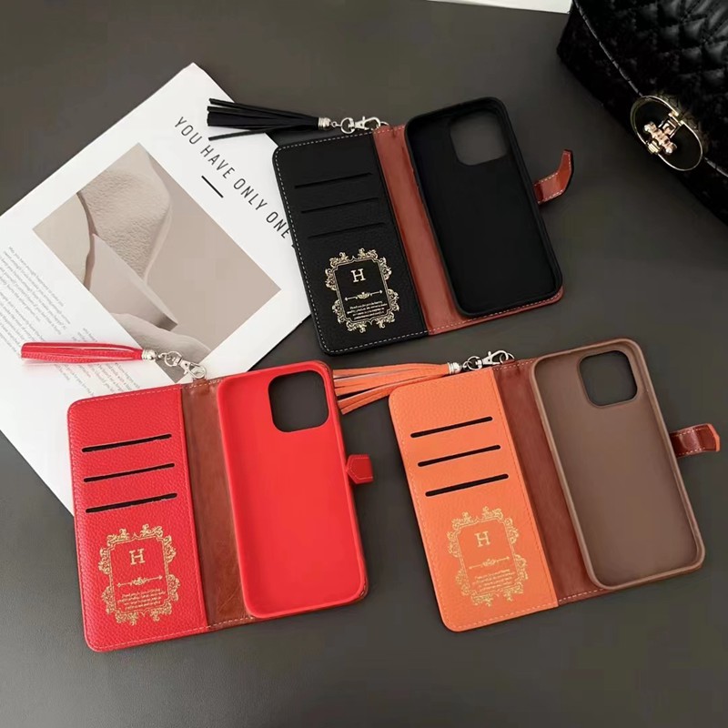 Hermes iPhone 15 Pro max 14 Case Back Cover coque  ledertascheoriginal luxury fake case