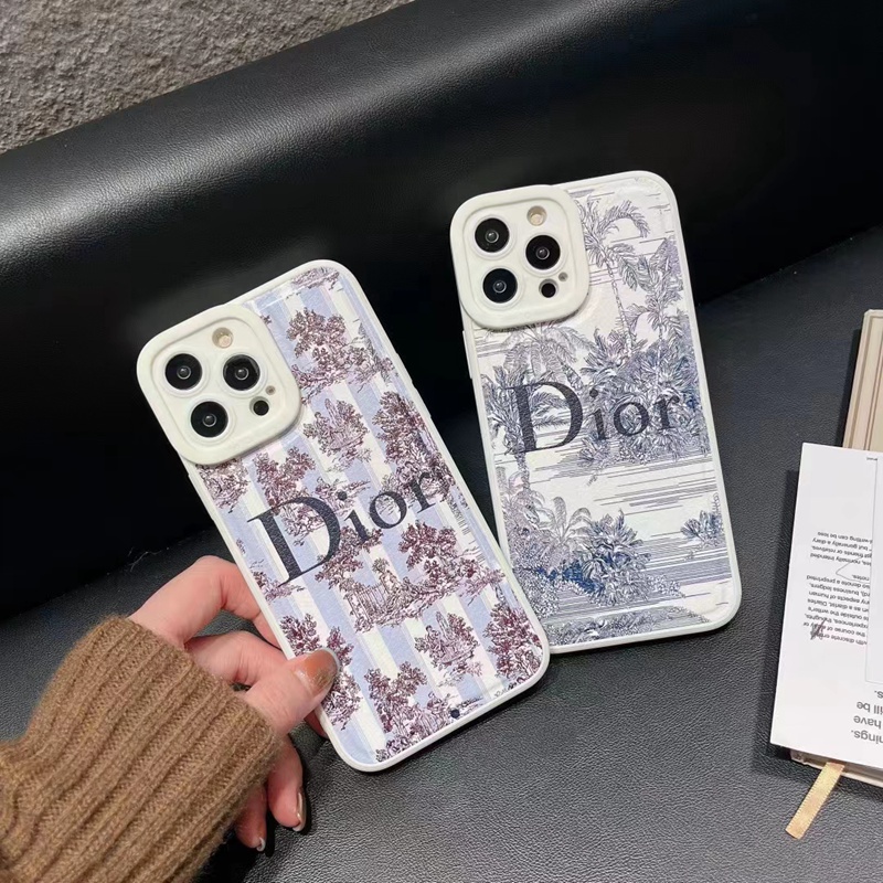 DIOR luxury forest plant monogram elegant case For iphone 14 Pro Max Plus cover