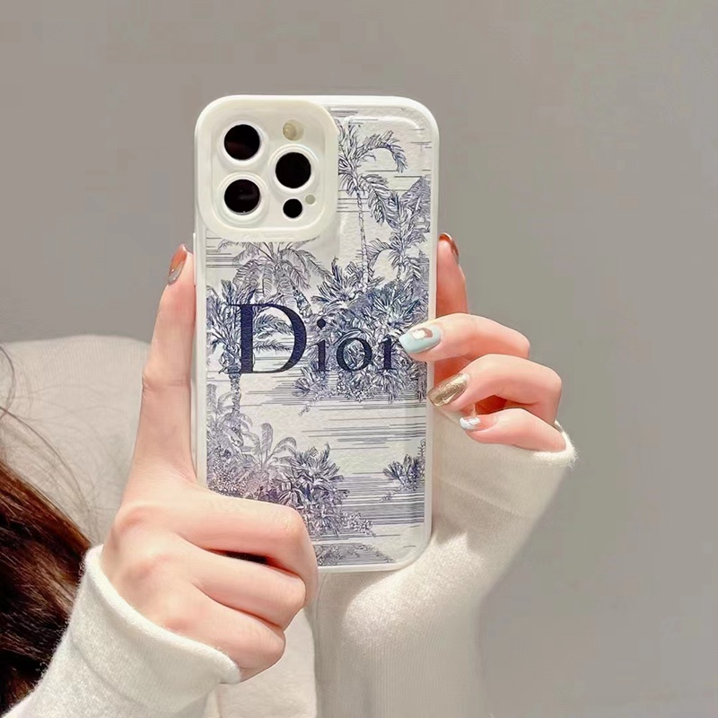 Dior iphone14pro max/14plus case luxury forest plant logo cover