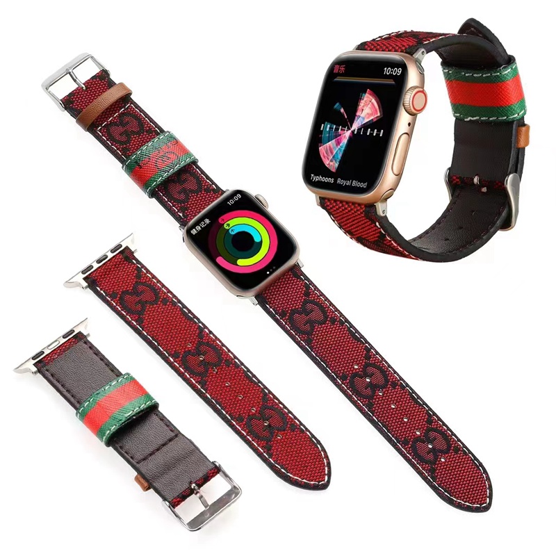 gucci burberry apple watch8 se2ultra band luxury leather knight wrist logo strap men women