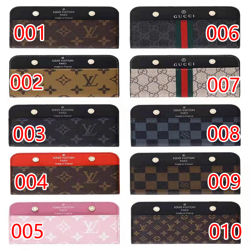 lv gucci galaxy s23+ultra iphone15 case leather card notebook luxury monogram cover