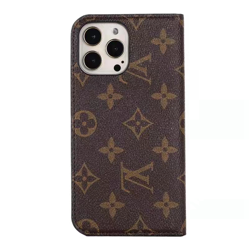 lv gucci galaxy s23+ultra iphone15 case leather card notebook luxury logo  cover