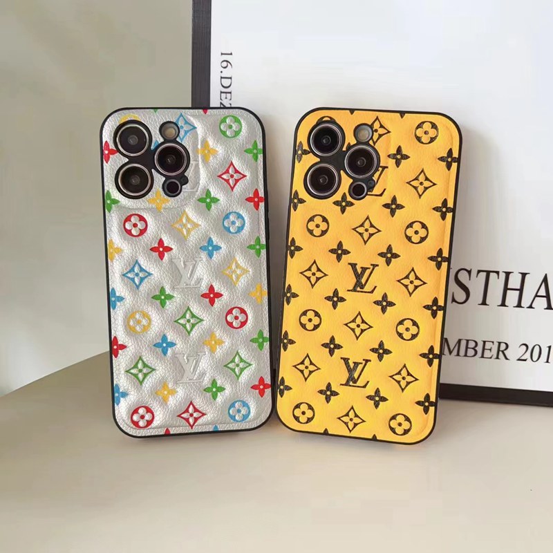 LV luxury monogram Louis Vuitton soft leather cute iphone 15 Pro Max case