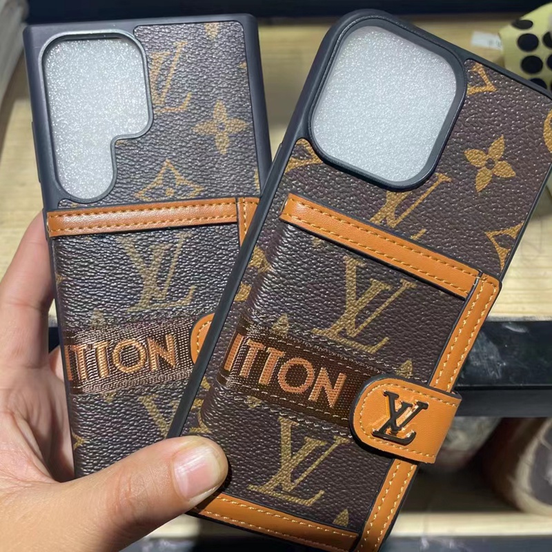 Louis Vuitton luxury card iPhone 15 pro max wallet LV Case monogram bag leather galaxy s23 plus ultra designer