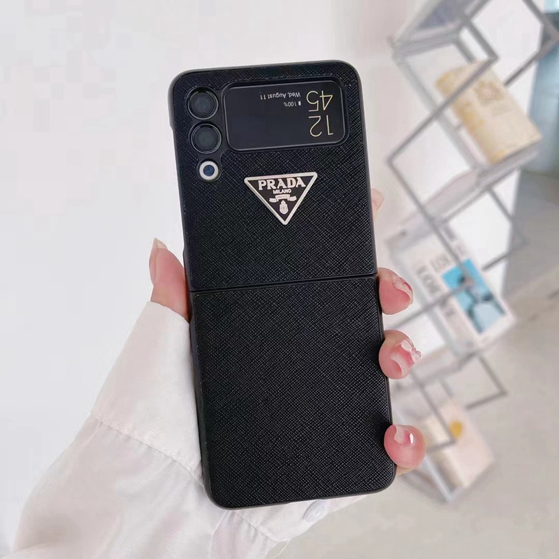 Prada leather Galaxy Z Fold 4 3 2 Case Samsung Z flip 4 3 2 5G Case