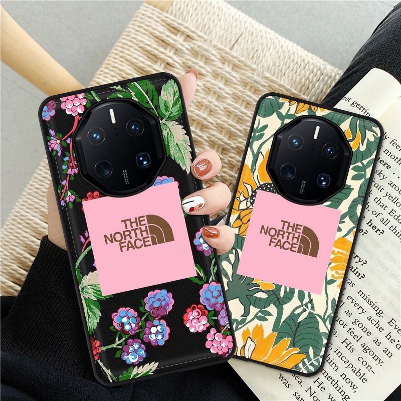 The North Face luxury monogram cute flower brand case For iphone 15 Pro Max Plus galaxy a54 5g s23+plus ultra note20 xperia 1 10 v ace iv cover 