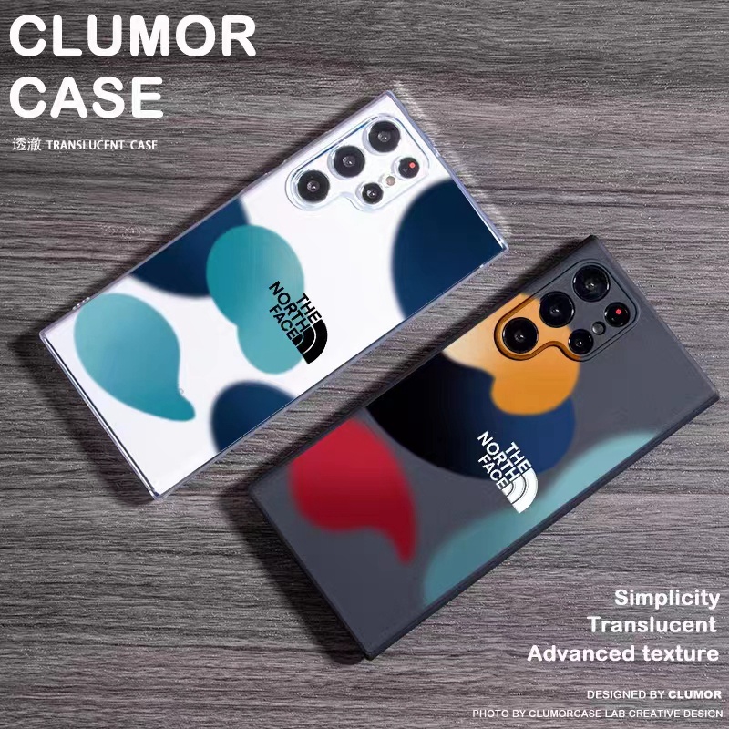 the north face galaxy s23+ultra a54 5g case luxury cloud color logo brand cute cover