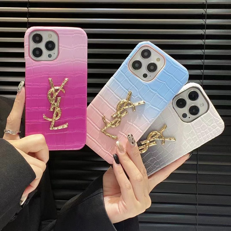 Ysl Luxury iPhone 13/14/15 Pro max Case Back Cover coque
