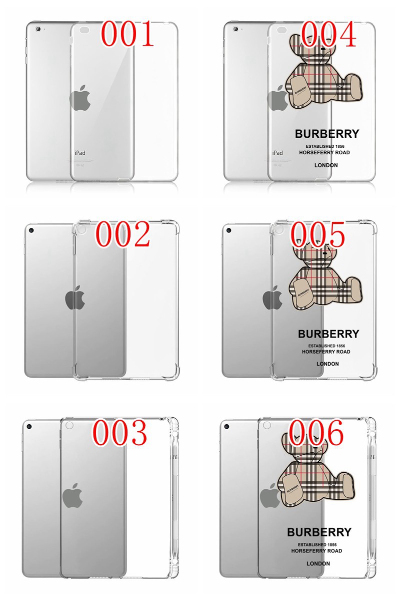 Burberry ipad 10th/pro 2022 case luxury clear bear print ipad air5/4/mini6/5/9/pro 2021/2020 brand protection pen case