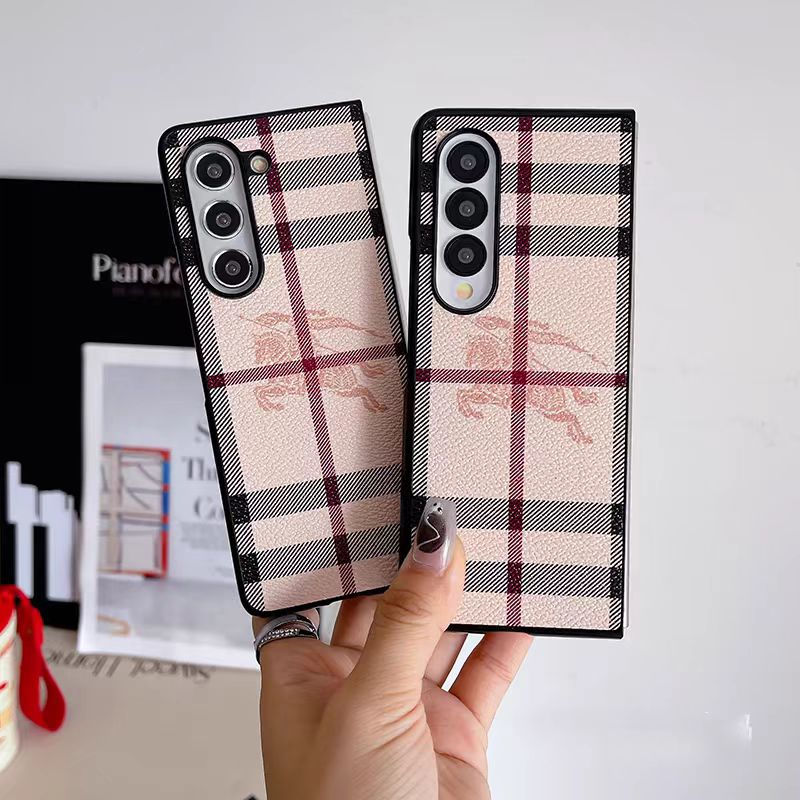 Burberry Luxury designer Galaxy Z Flip 3 4 5 6 5G Case coque hulle  