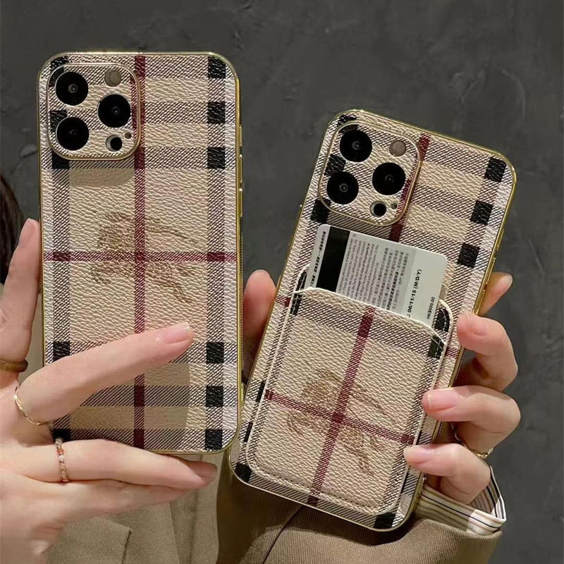 Burberry iPhone13/14/15 16 Pro Max Wallet Flip Case 