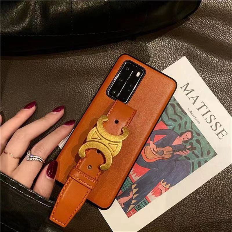 celine galaxy s23+plus ultra case luxury leather strap handbelt band logo brand cover