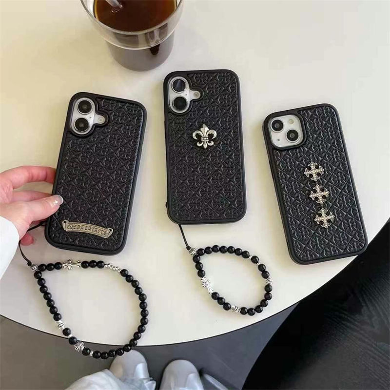 Chrome Hearts iPhone 16/13/14/15 16 17 Pro Max Wallet Flip Case