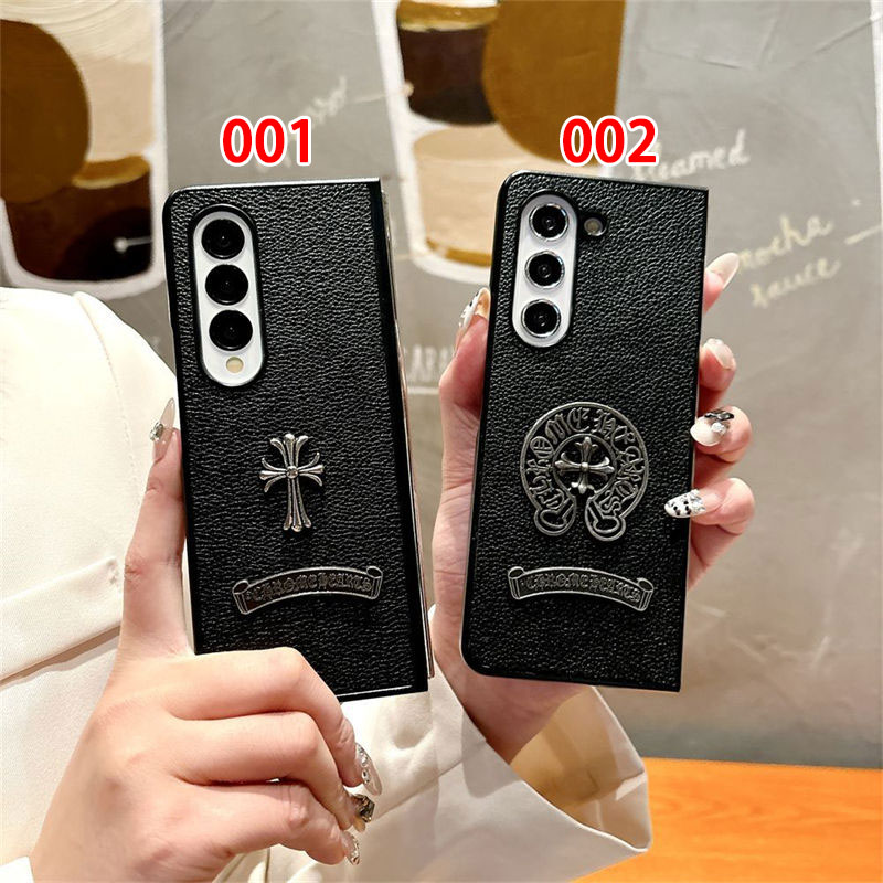Chrome Hearts Luxury samsung z flip 6 5 4 fold 6 7 Case Back