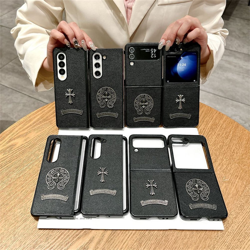Chrome Hearts samsung z flip 6 5 4 Case Custodia 