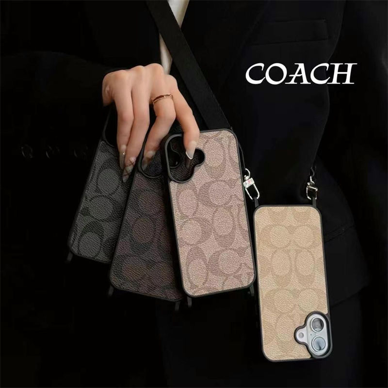 Coach iPhone13/14/15 16 Pro Max Wallet Flip Case