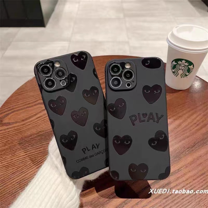 COMME des GARCONS luxury galaxy s23 plus ultra a54 5g note20 Case Heart Play monogram