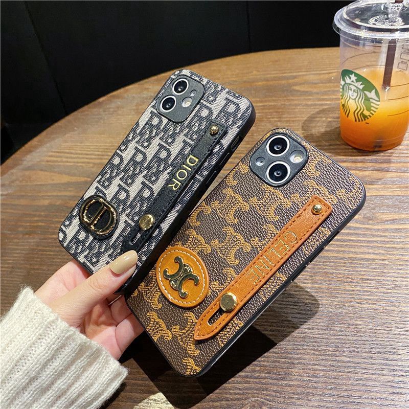 Dior Celine luxury monogram strap handband galaxy s22 ultra s22 note 20 A23 5G print case fashion cover