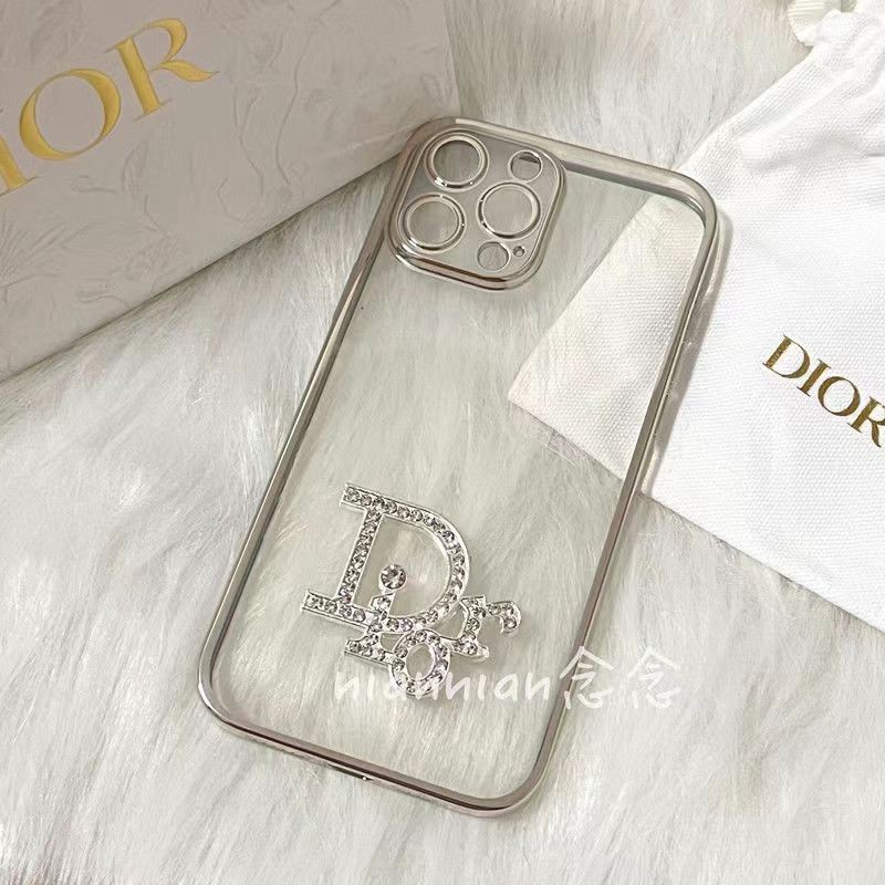 dior iphone 14 pro max plus case luxury clear shine 13 mini logo cover