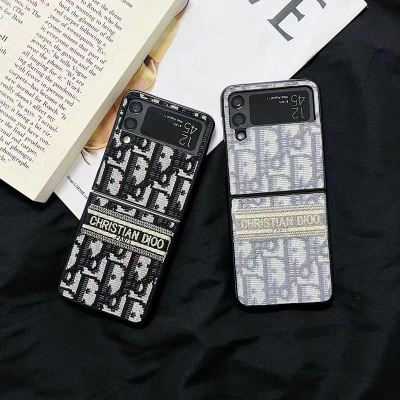 Dior Phone case Shell for samsung z flip 5 4 fold4 3  are available.