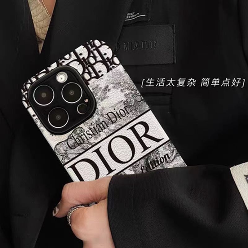 Dior iPhone13/14/15 Pro Max Wallet Flip Case