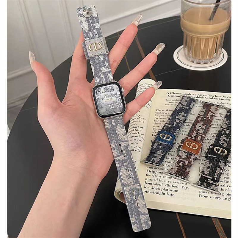 Dior Originals Leather Apple Watch Band for Series10/9/8/7