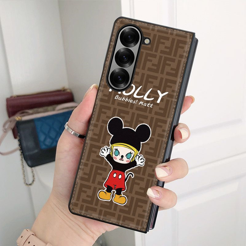 Fendi Fashion Brand Full CoverLuxury designer samsung phone case hülle coque galaxy z flip fold 6 5 4 3 2samsung  z flip 6 5 4 Case