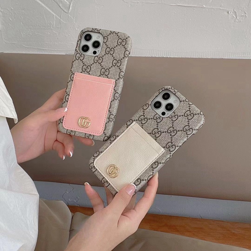 gucci iphone 14 pro max plus case card leather bag logo luxury cover