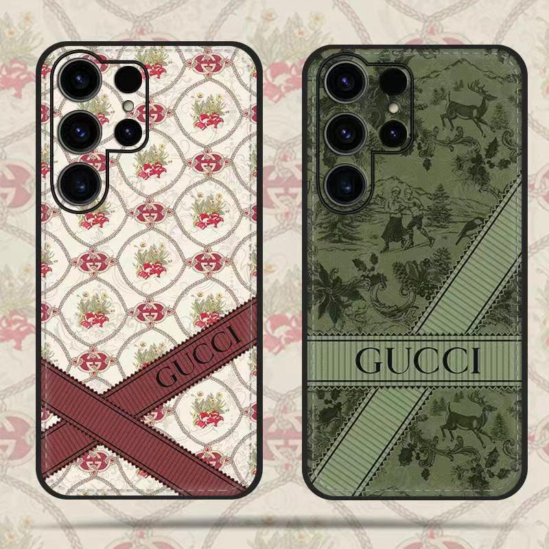 Gucci luxury monogram plant print galaxy s23 + plus ultra a54 5g case